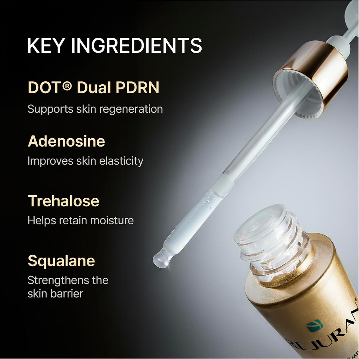 REJURAN Dual Effect Ampoule, DOT DUAL c-PDRN® Face Serum, 1.69 fl oz