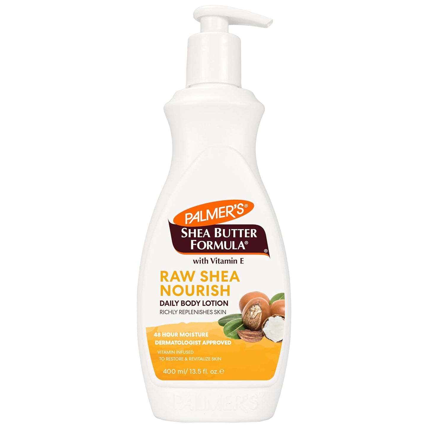 Palmer's Shea Formula Raw Shea Nourish Body Lotion, 48HR Moisture Dermatologist Approved - (13.5oz)