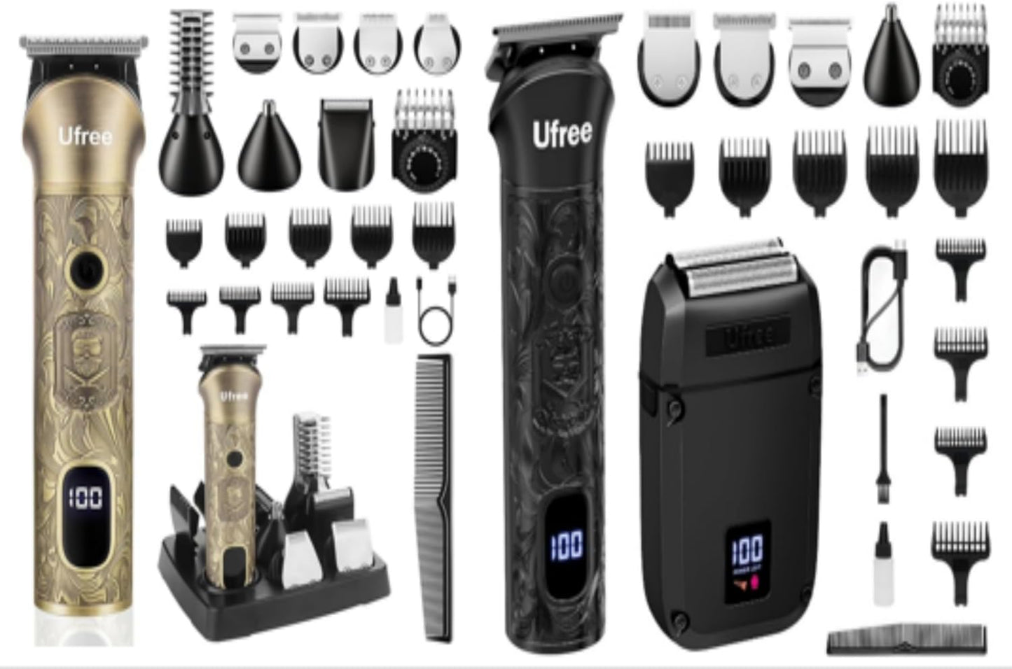 Beard Trimmer for Men, Foil Shaver Electric Razor, Shavers for Body Face Nose Ear, Cordless Hair Trimmer, Professional Hair Clippers, Mustache Grooming Kit Birthday Gifts for Men