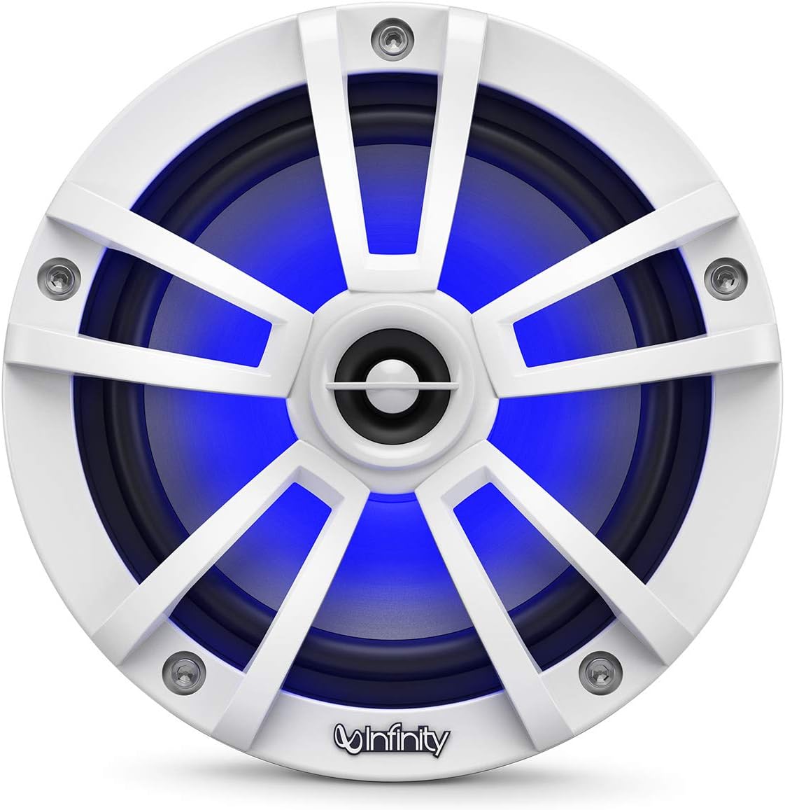 Infinity Marine Boat 6.5 Inch RGB LED Coaxial Speakers - White