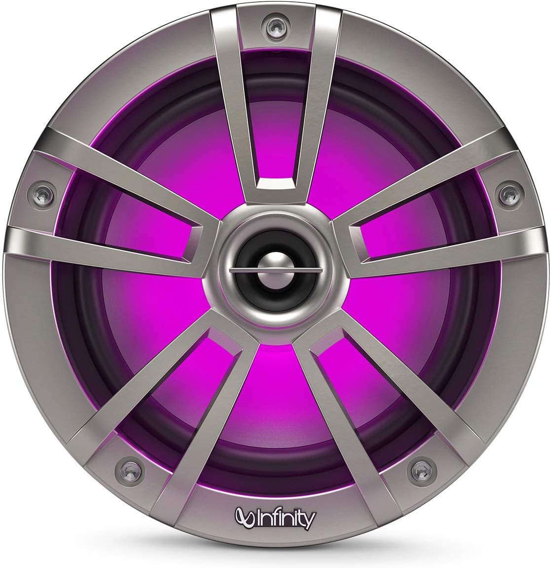 Infinity INF622MLT 622MLT Marine Boat 6.5 inches RGB LED Coaxial Speakers - Titanium