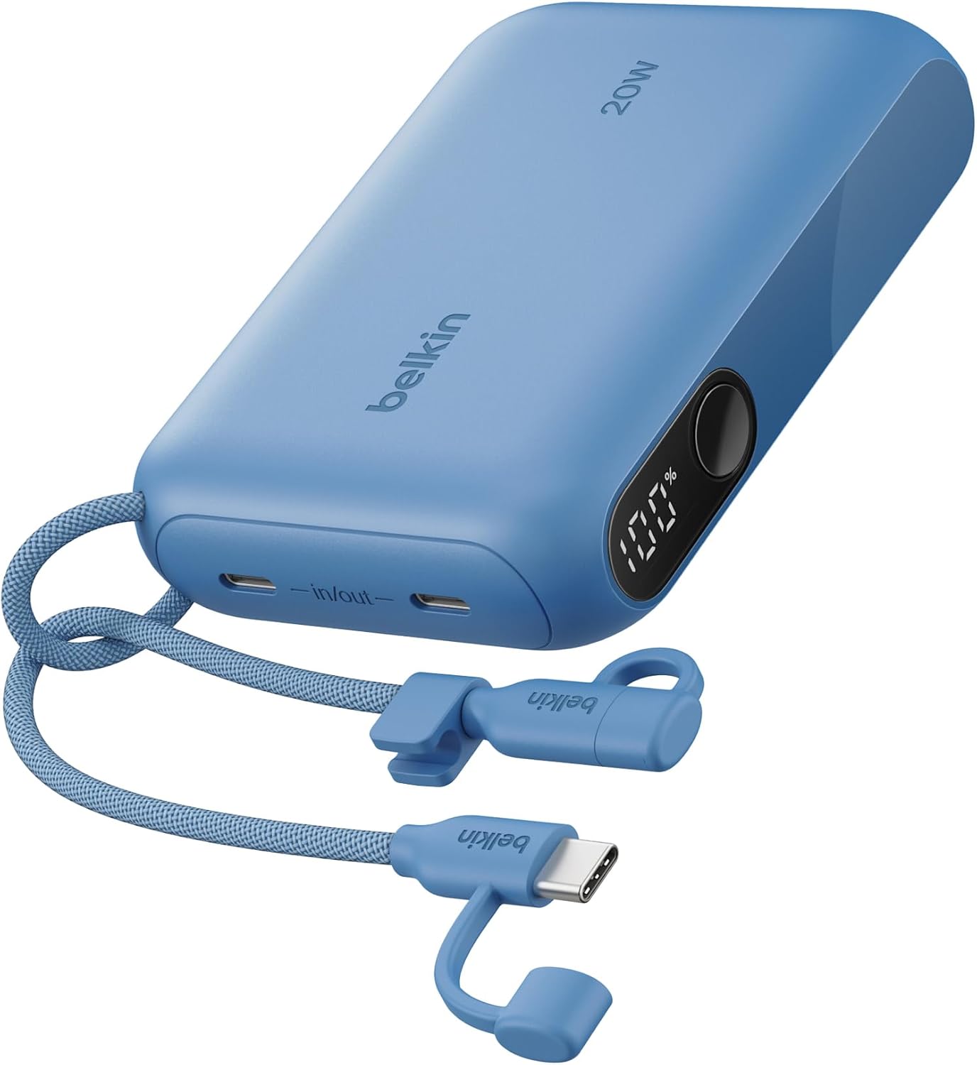 Portable Charger Slim 10,000mAh USB-C Power Bank - (Blue)