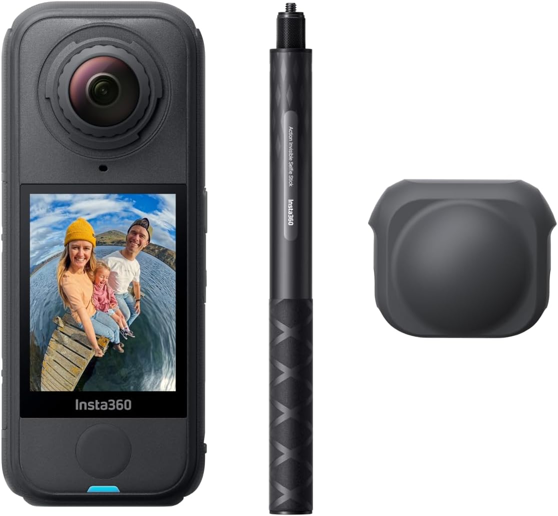 Insta360 X4 Air Snowboard Bundle - Waterproof & Light 165g 8K 360 Camera, Invisible Selfie Stick, Replaceable Lenses, Shoot First & Frame Later, Built-in Wind Guard, Stabilization, AI-Powered App