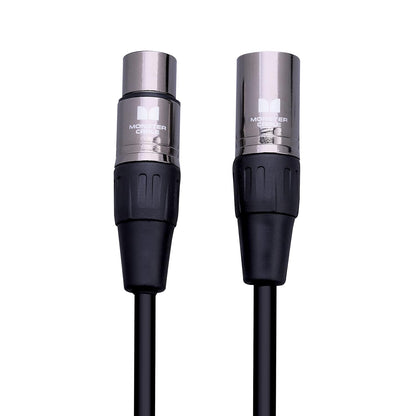 Monster Prolink Classic Mikrofoonkabel. 100 voet Silwerkontak XLR-kabels. Mikrofoonkabel met MultiTwist-konstruksie. 95% Kopergevlegte Skild XLR-kabel. Mikrofoonkabel.