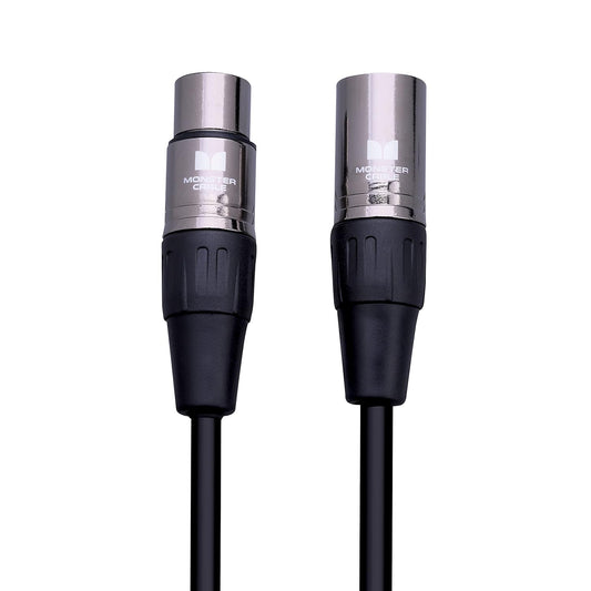 Monster Prolink Classic Mikrofoonkabel. 100 voet Silwerkontak XLR-kabels. Mikrofoonkabel met MultiTwist-konstruksie. 95% Kopergevlegte Skild XLR-kabel. Mikrofoonkabel.