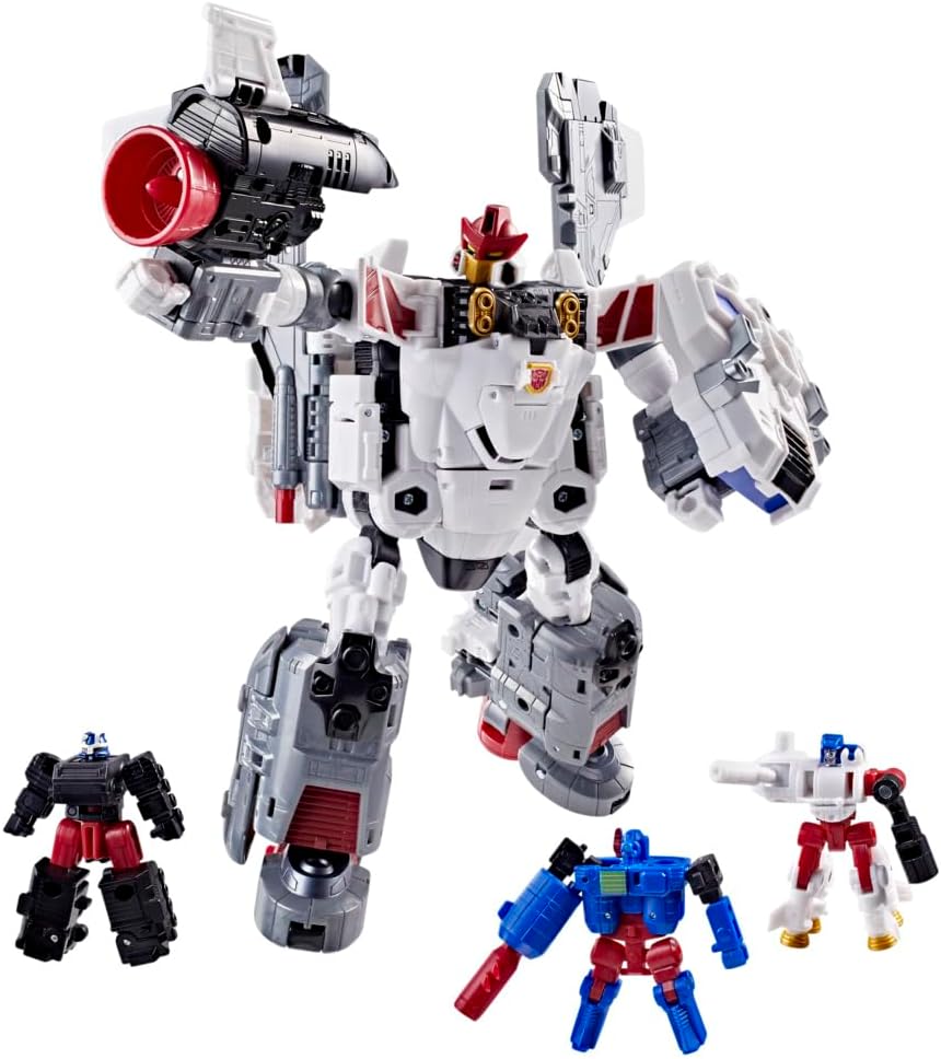 Transformers Age of the Primes Armada Jetfire, Commander Class 8-Inch Converting Action Figure with 3 Mini-Con Figures, Robot Toys for 8+