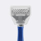 Razor Handle and Blade Cartridge- German Engineered Blades (Indigo Blue)