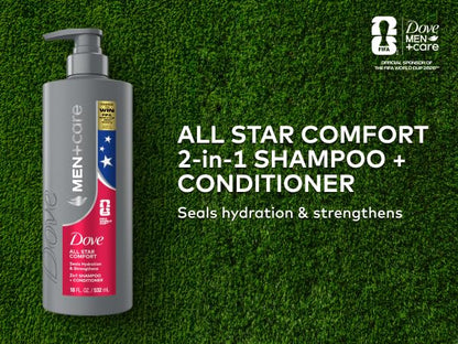 DOVE MEN + CARE Hair Care All Star Comfort to Seal Hydration & Strengthen Hair, 18 Fl oz (2 CT)