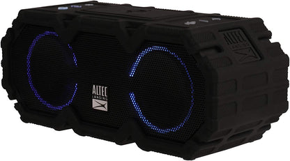 Altec Lansing LifeJacket Jolt - Waterdigte Bluetooth-luidspreker, Duursame en Draagbare Luidspreker met Qi Draadlose Laai en Stemassistent, Swart met Liggie
