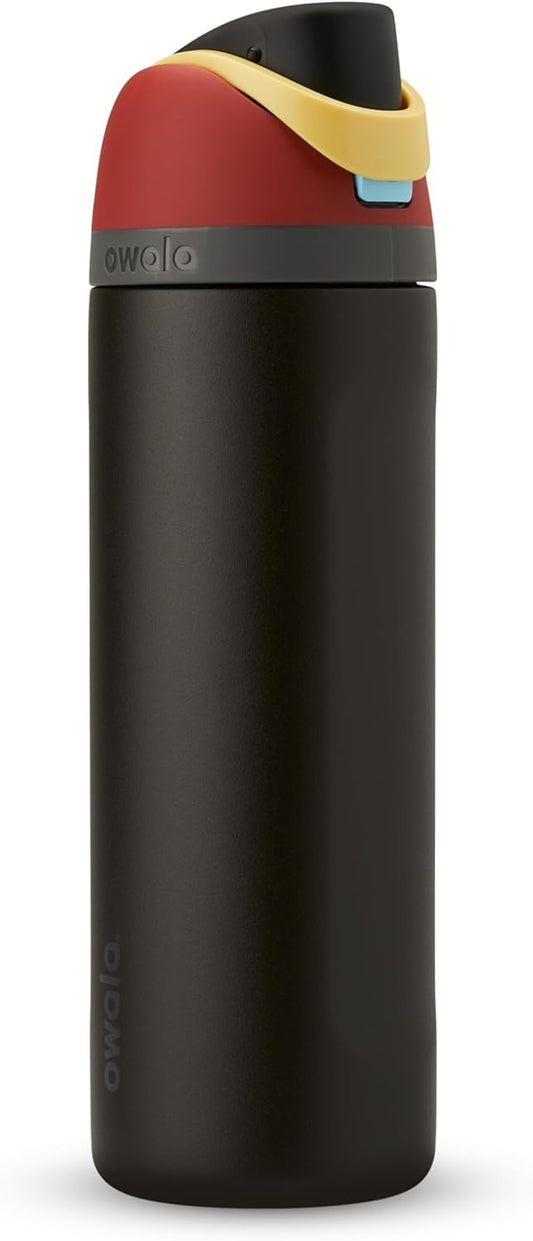 Marvel Potter FreeSip Insulated Stainless Steel Water Bottle with Straw for Sports and Travel, BPA-Free Sports Water Bottle, 24 oz, Thor