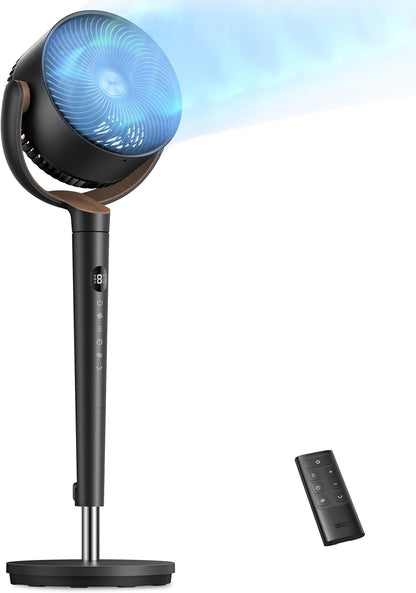 Dreo Waaier 120° Ossillerend, Stil Staander met DC Motor, 9 Spoed, 4 modusse, 37-42" Verstelbare Hoogte, 9H Tymer - Swart