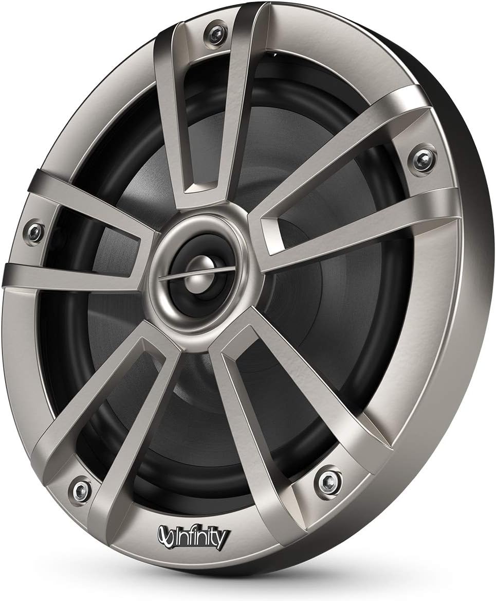 Infinity INF622MLT 622MLT Marine Boat 6.5 inches RGB LED Coaxial Speakers - Titanium