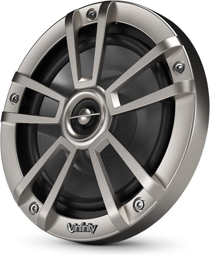 Infinity INF622MLT 622MLT Marine Boat 6.5 inches RGB LED Coaxial Speakers - Titanium