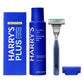 Shaving Kit for Men - Premium Handle, Razor Blade Cartridge, Foaming Shave Gel, and Travel Blade Cover - Tide