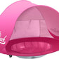 Beach Tent Pop Up Portable Shade Pool UPF50+ UV Protection Sun Shelter for Infant with Easy Set Up Canopy (Pink Beach Tent)