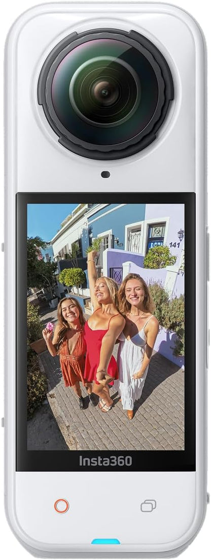 Insta360 X5 Satin White - Waterproof 8K 360° Action Camera, Leading Low Light, Invisible Selfie Stick Effect, Rugged and Replaceable Lens, 3-Hour Battery, Built-in Wind Guard, Stabilization