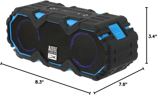 Altec Lansing LifeJacket Mini - Waterdigte Bluetooth-luidspreker met Lig, Draagbare Koordlose Luidspreker vir Swembad, Strand, Stap, Sport, Kamp, 16 Uur Speeltyd, Dryf in Water