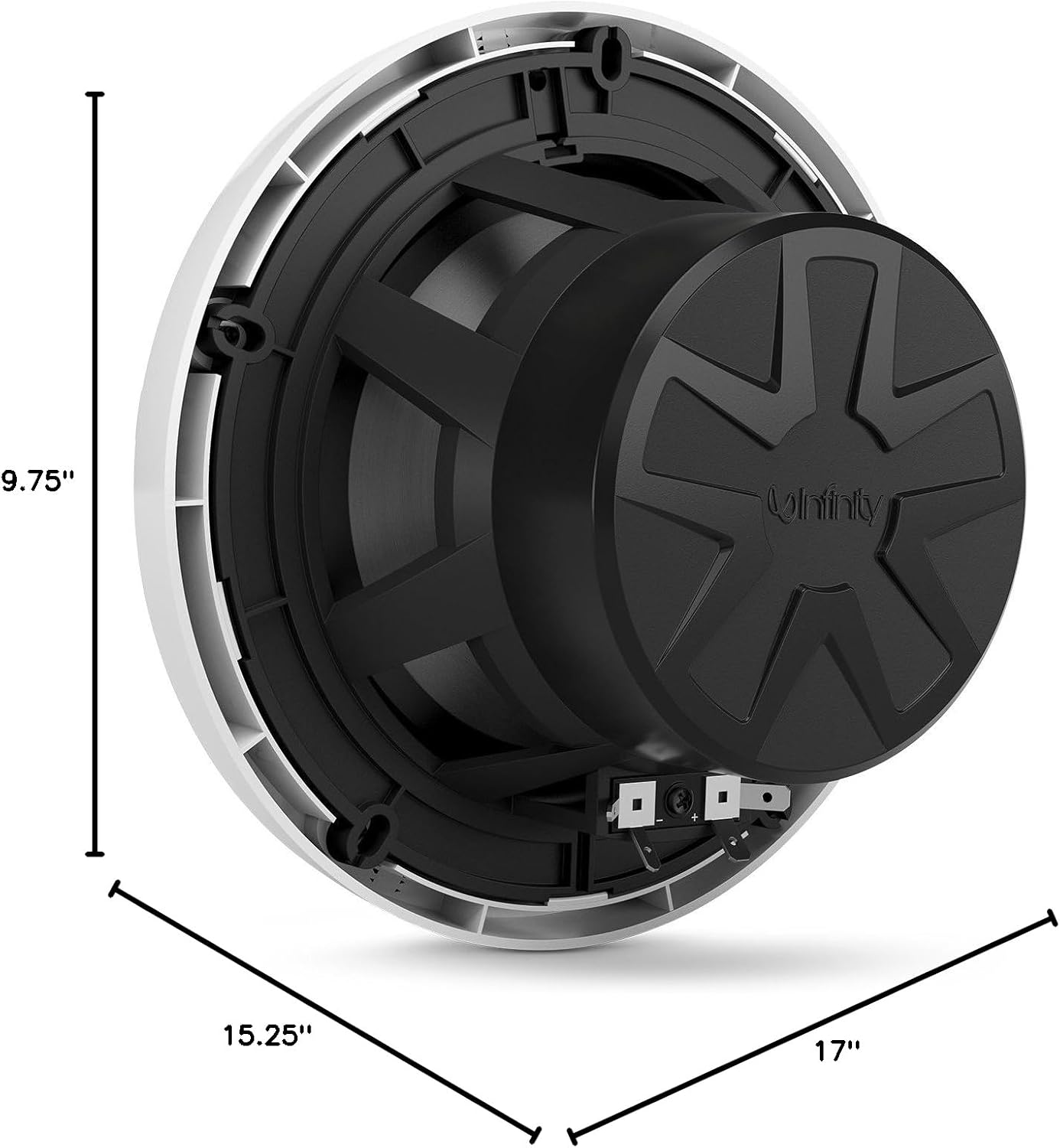 Infinity 6.5" 2-Way 225W Water Resistant Coaxial Marine Boat Car Audio Stereo Speakers