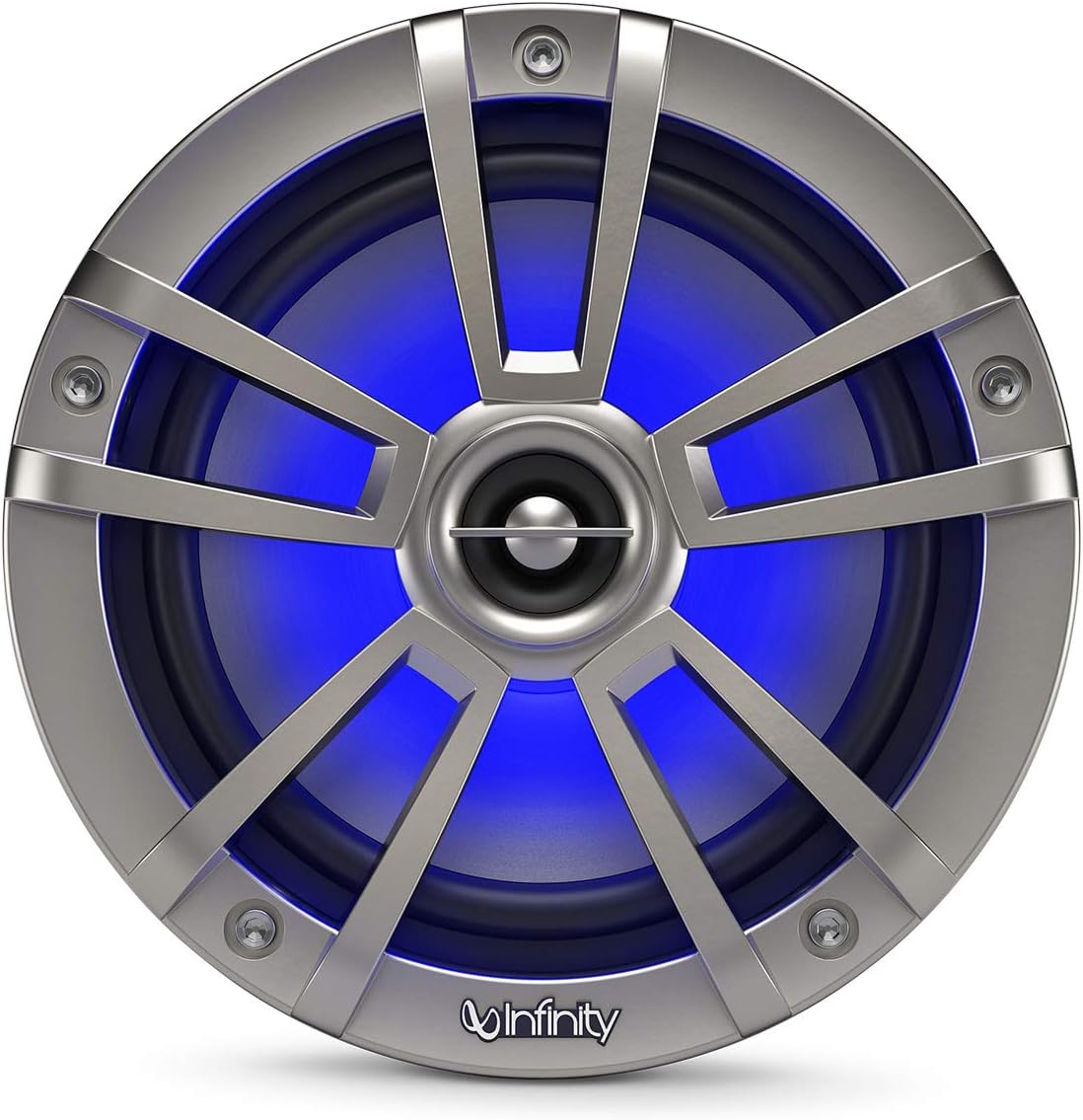 Infinity INF622MLT 622MLT Marine Boat 6.5 inches RGB LED Coaxial Speakers - Titanium