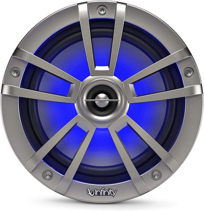 Infinity INF622MLT 622MLT Marine Boat 6.5 inches RGB LED Coaxial Speakers - Titanium