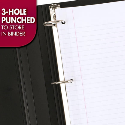 Mead Loose Leaf Paper, Wide Ruled Filler Notebook Paper, Reinforced, 8" x 10-1/2", 100 Sheets, Fits 3-Ring Binder (Pack of 2)