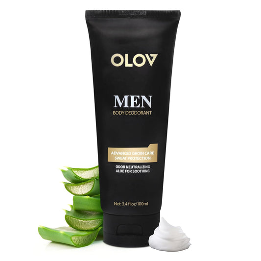 OLOV Deodorant vir Mans UltraPremium Aluminiumvrye Sweetweerder, Deursigtige Formule, Sweet- en Reukbeskerming, Sagte en Gemaklike Geur 3.4fl oz