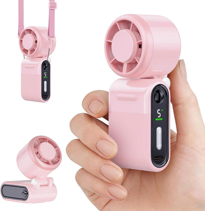 Mini Draagbare Handheld Turbowaaier 5-Spoed Herlaaibaar - Pienk