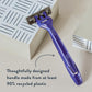 Men's Disposable Razors, 3-Blade Razors with Lubricating Strip and Pivoting Head (4 Count)