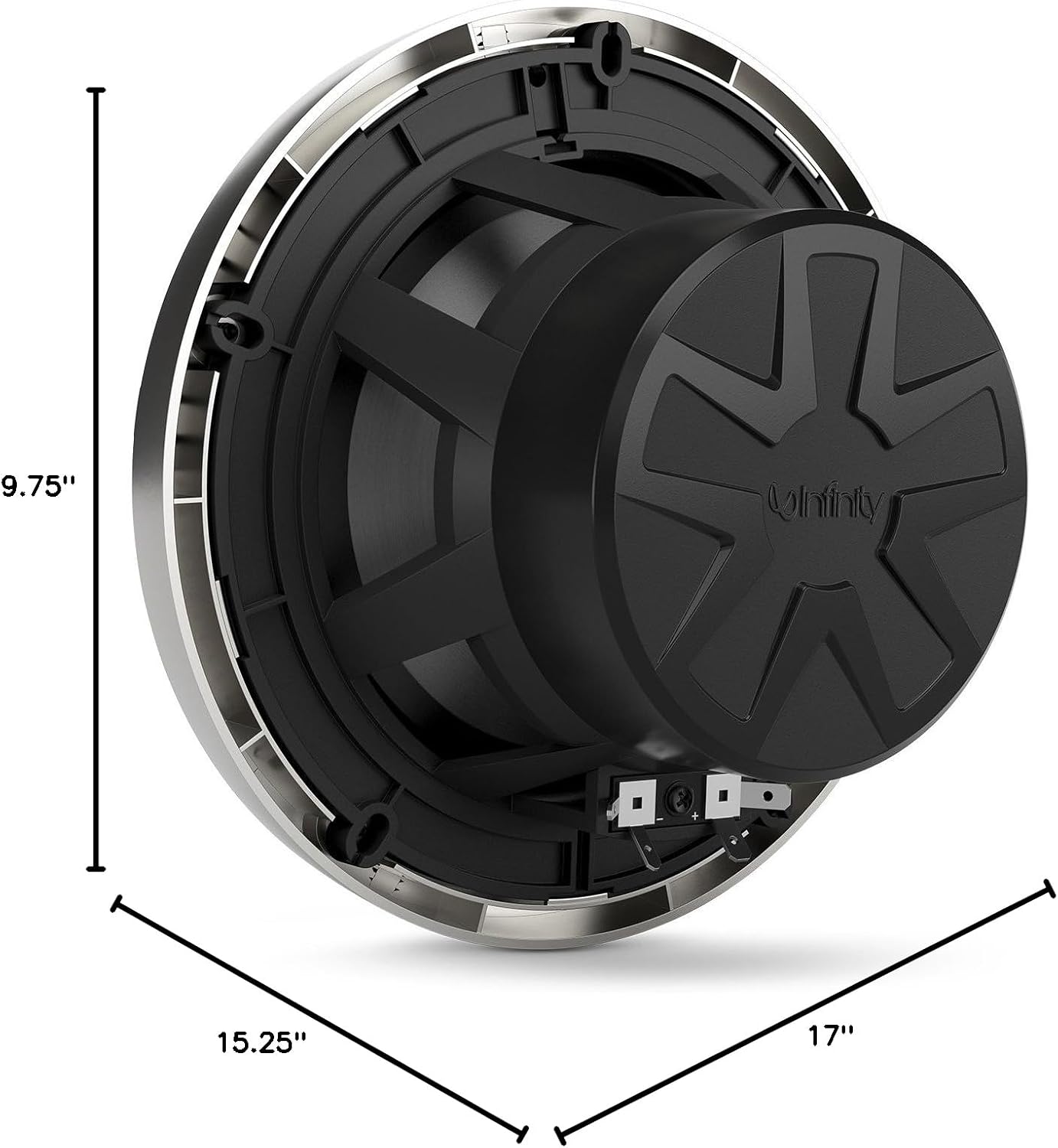 Infinity INF622MLT 622MLT Marine Boat 6.5 inches RGB LED Coaxial Speakers - Titanium