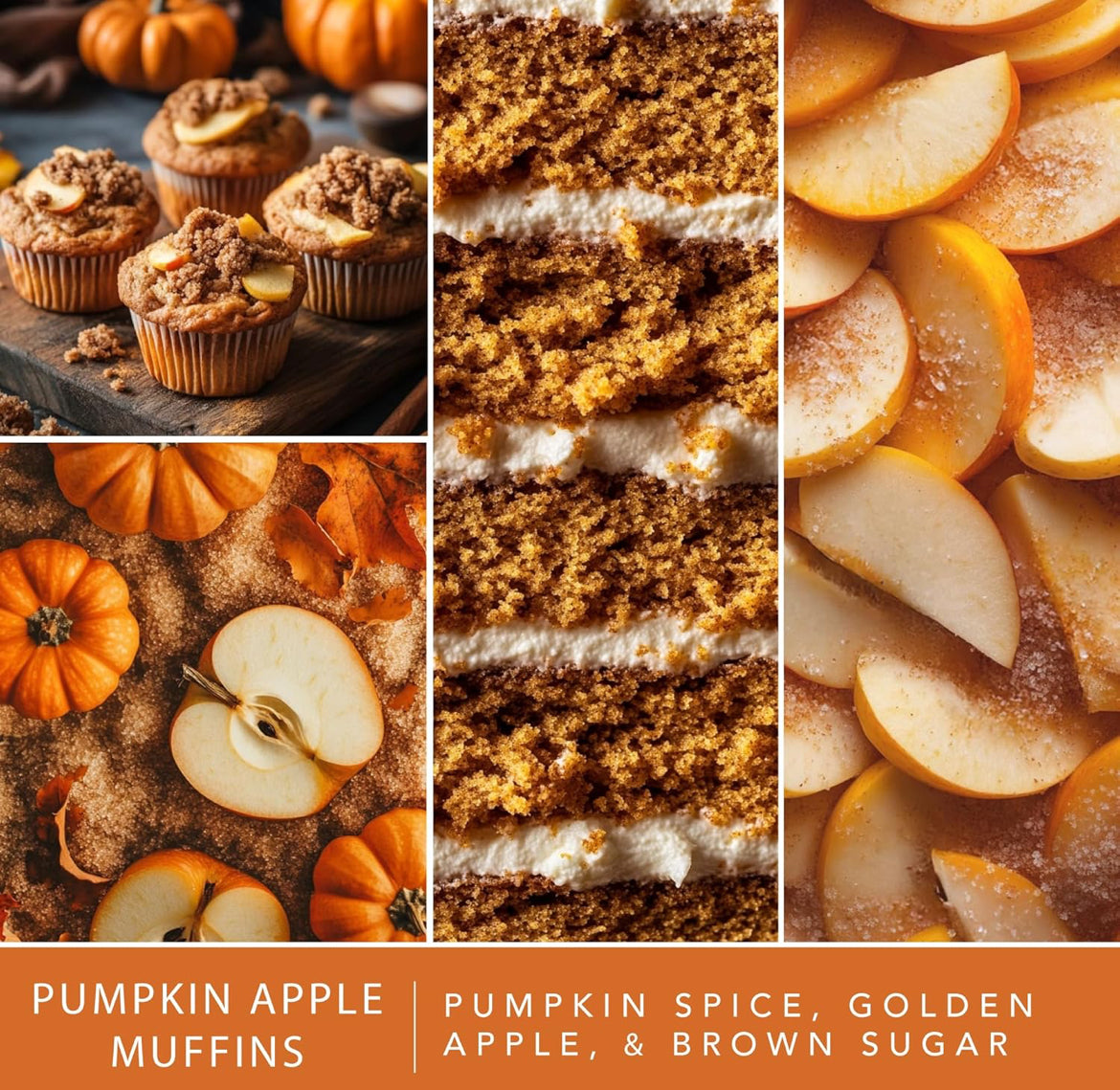 Scentsationals Wax Melts Strong Scent - Pumpkin Apple Muffins - Long Lasting Scented Melts for Warmers, 10oz (Pack of 4)