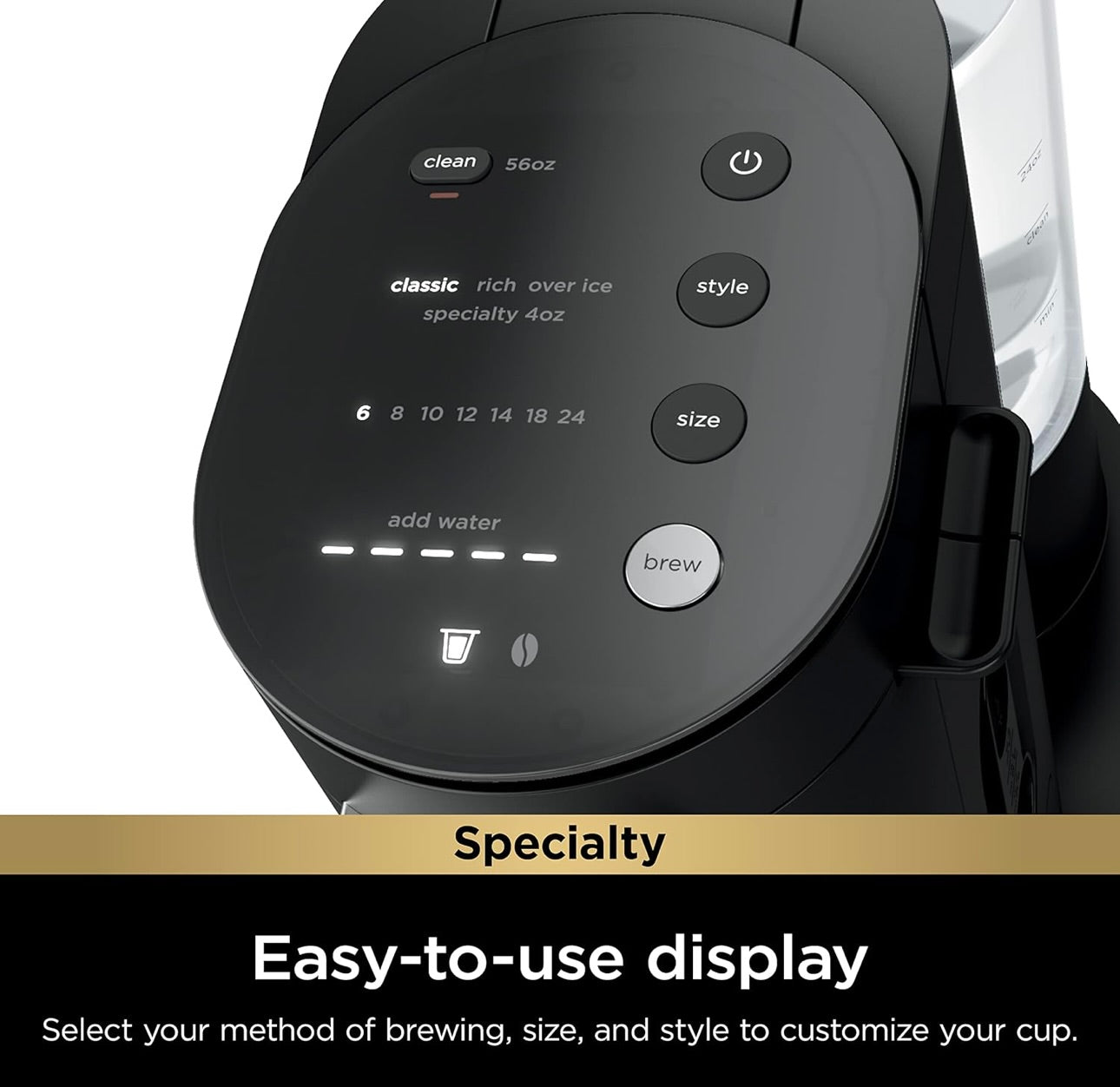 Ninja Coffee Maker Single Serve Brew with Coffee Pods & Grounds Compatible with K-Cup Coffee Pods - Black (PB051)
