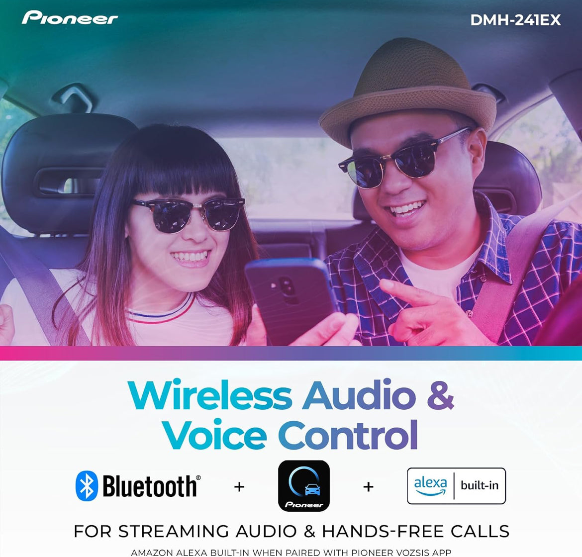 Pioneer 6.2" Resistive Touchscreen Double Din Car StereoDigital Multimedia Receiver, Bluetooth, Backup Camera, AM/FM Radio, FLAC, USB, Short Chassis, 13-Band EQ, 50W x 4 Output