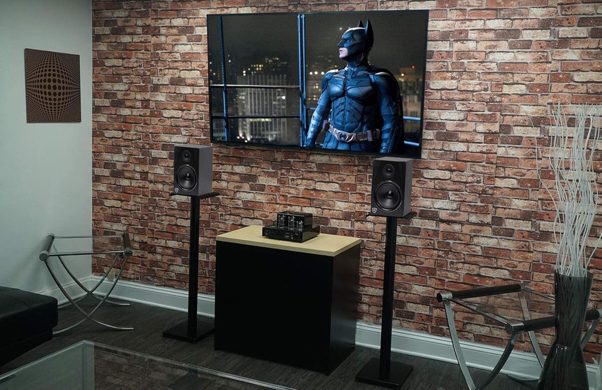 Rockville Pair APM6W 6.5" 350 Watt USB Studio Monitor Speakers+Black 37" Stands