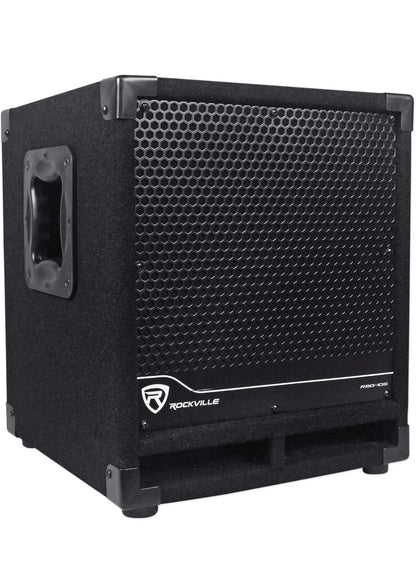 Rockville RBG10S Bass Gig 10" 1200w Aangedrewe PA Subwoofer DJ/Pro+Akoestiese Verhoger