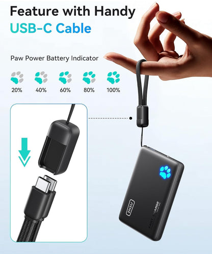 INIU Draagbare Laaier, Ligste 10000mAh 45W PD Kragbank, USB C in&uit Vinniglaai Battery Pak, Eksterne Foon Kragbank Versoenbaar met iPhone 16 15 14 13 Samsung S22 S21 Google iPad ens