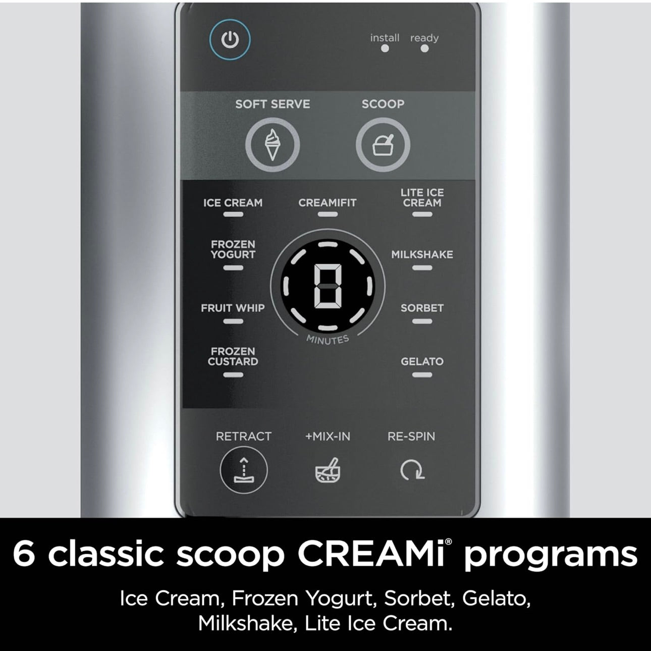Ninja Swirl by CREAMi Ice Cream and Soft Serve Maker Low Calories Program & More, 13-in-1, Soft Serve Handle, (2) CREAMi Swirl 16oz Pints - NC701