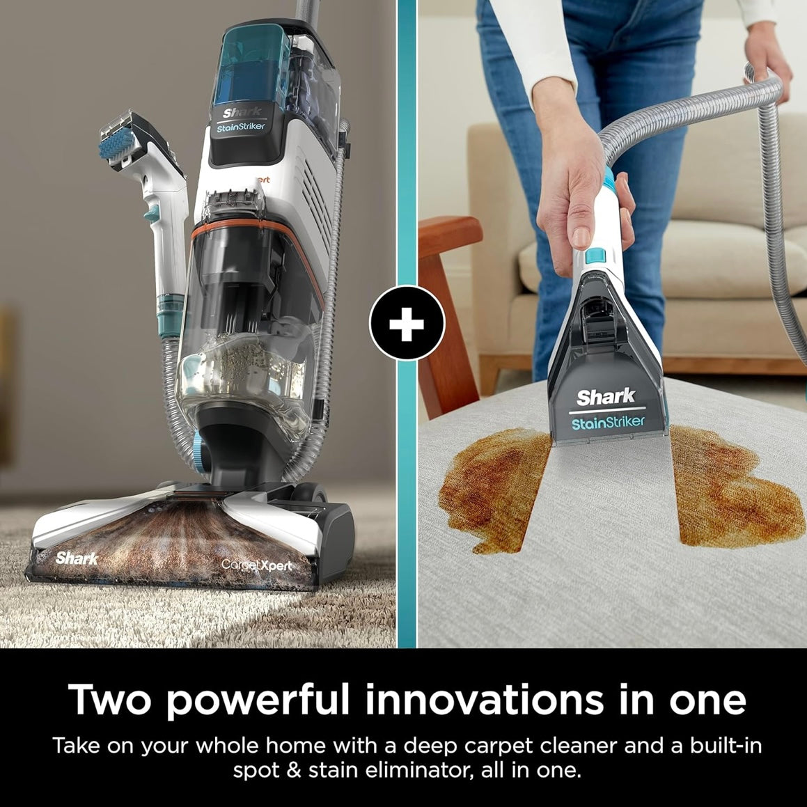 Shark EX201 CarpetXpert Upright Carpet, Area Rug & Upholstery Cleaner with StainStriker