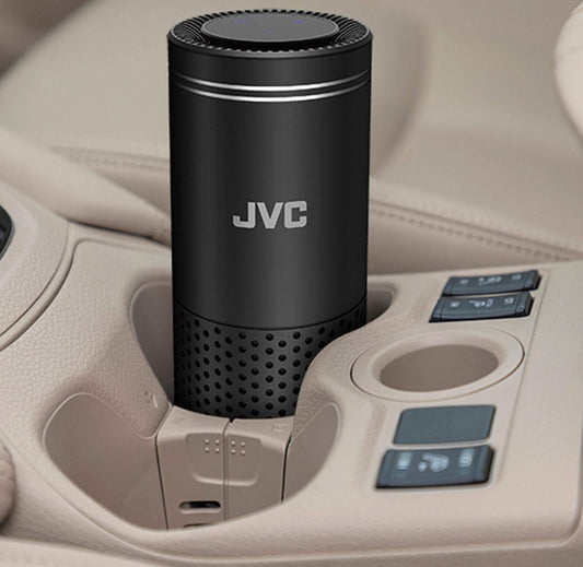 JVC KS-GA100 Draagbare Motorlugreiniger USB Kraginvoer HEPA-filter 3-Fase Filtrering Bewegingsgeaktiveerde Kontroles Swart