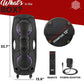 Portable Bluetooth PA Speaker System - 1000W Indoor/Outdoor Bluetooth Speaker PA System w/TWS, Recorder, Microphone in, Party Lights, USB SD Card Reader, FM Radio, Rolling Wheels PPHP82LB,Black