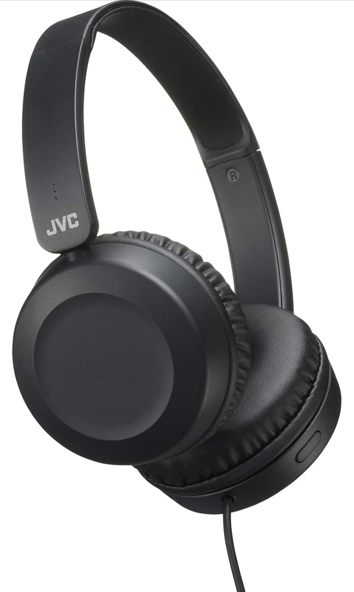 JVC Liggewig-oorfone met kragtige klank, geïntegreerde afstandbeheer en mikrofoon vir slimfone - HAS31MB (Swart), Medium