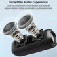 PA2 Portable Bluetooth Speaker w/ Dual Drivers & Dual Bass Diaphragms, Deep Bass Loud Stereo Sound, 25H Playtime, Custom EQ - BLACK