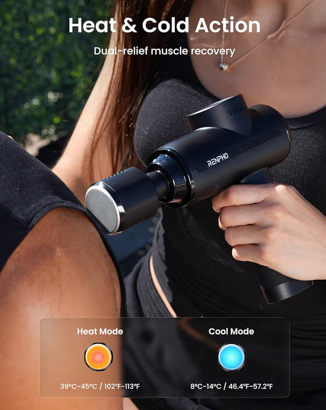 Active Thermacool 2 Massage Gun w/ Heat and Cold Percussion Deep Tissue Handheld Neck Massager