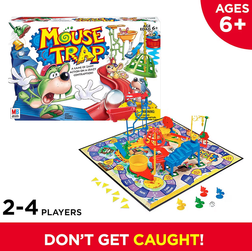 Hasbro Gaming Mouse Trap Kids Board Game - Family Board Games - 2-4 Players