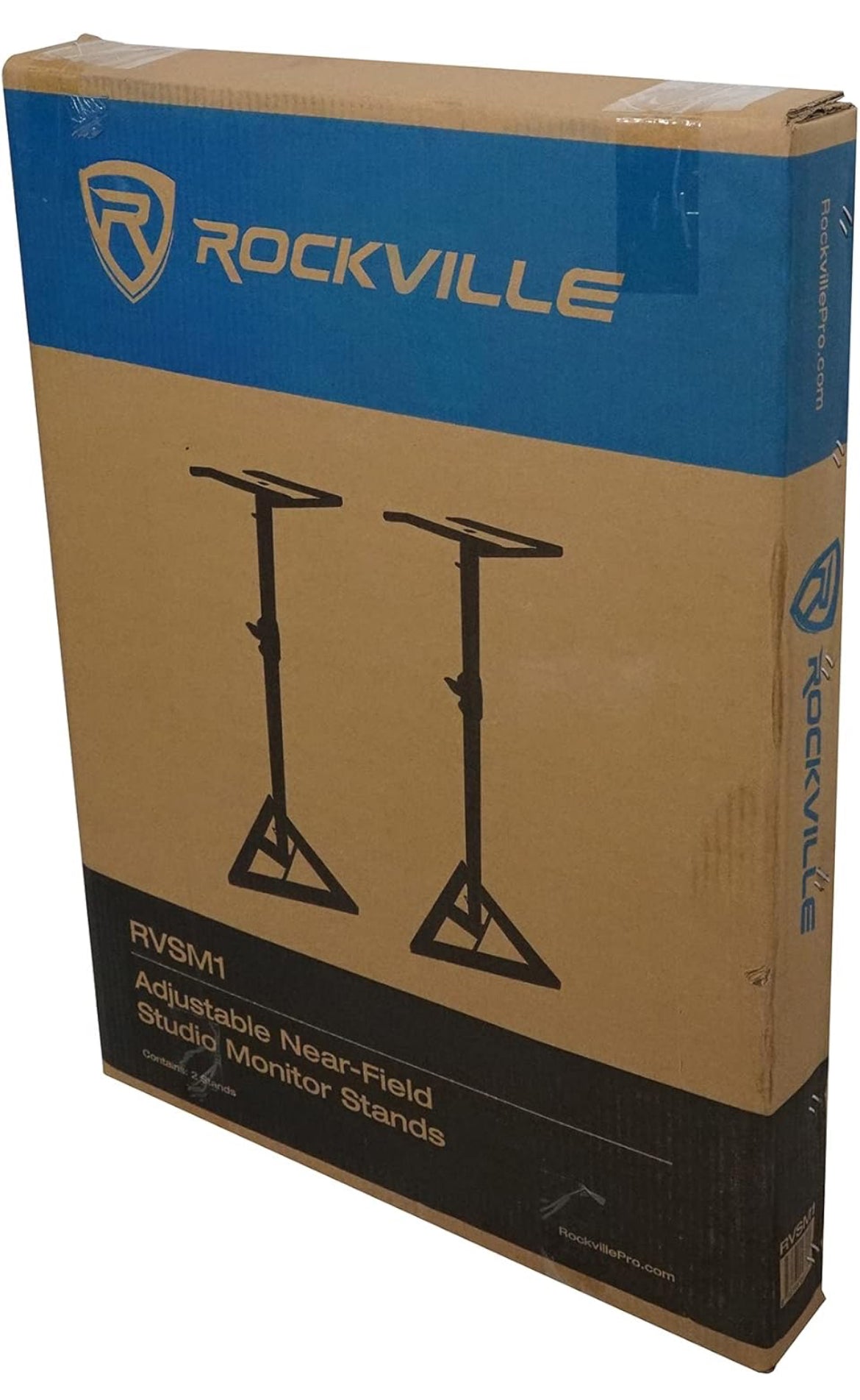 Rockville (2) DPM5C Dual Powered 5.25" 300w Active Studio Monitors+Stands+Pads