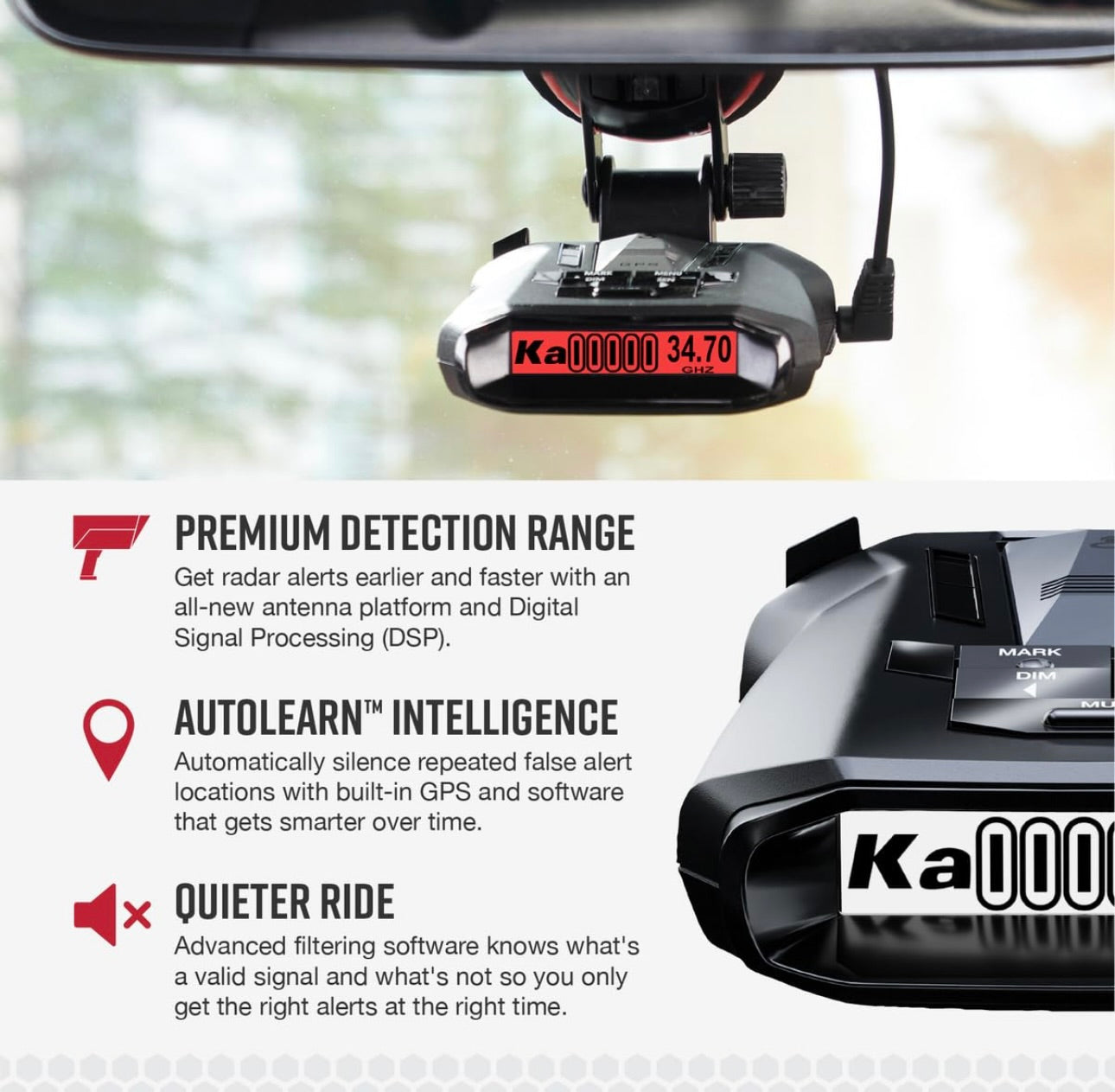 Cobra RAD 700i Laser Radarverklikker - Premium Bespeuringsreeks, KI, Versoenbaar met Apple CarPlay en Android Auto, Laser-oog Voor- en Agterbespeuring