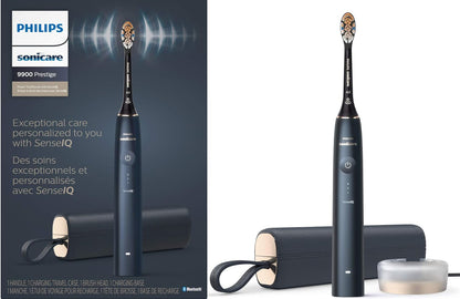 Philips Sonicare 9900 Prestige Herlaaibare Elektriese Kragtandeborsel met SenseIQ - (Middernag)