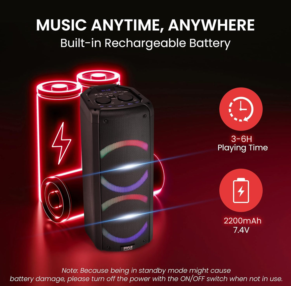 Draagbare Bluetooth PA-luidspreker - 240W Dubbele 6.5" Herlaaibare Binne/Buite BT Karaoke-klankstelsel - TWS, Partytjieligte, LED-skerm, FM/AUX/MP3/USB/SD, 6.5mm-invoer, Handvatsel - Draadlose Mikrofoon, Afstandbeheer