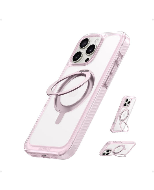 Anker Ultra Magnetic for iPhone Case with Sturdy 360° Ring Stand, Anti and Drop-Proof with MagSafe - PINK