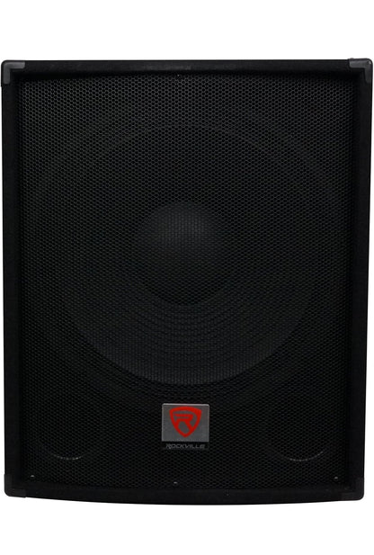 Rockville SBG1184 18" 1000 Watt Passiewe 4-Ohm Pro DJ Subwoofer + Staalwiele