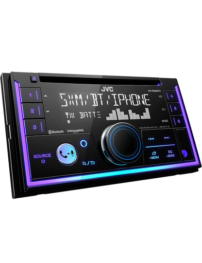 JVC KW-R950BTS Bluetooth-motorstereontvanger met USB-poort – LCD-skerm – AM/FM-radio – MP3-speler – Dubbel-DIN – 13-band EQ (Swart)